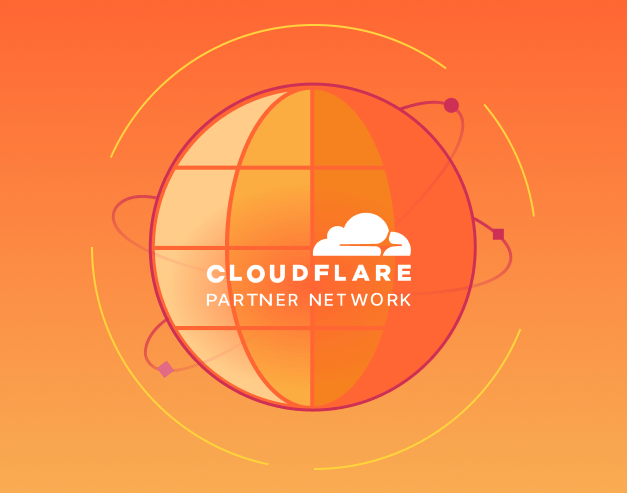 [Illustration] Cloudflare globe - Orange background